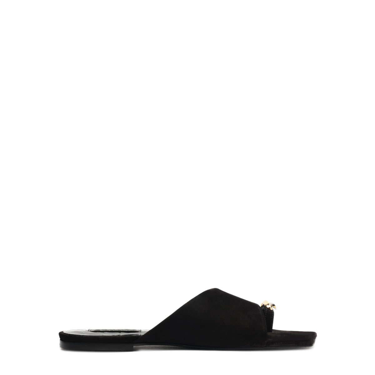 Jodie Nubuck Sandal in Black