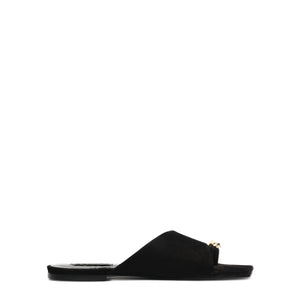 Jodie Nubuck Sandal in Black