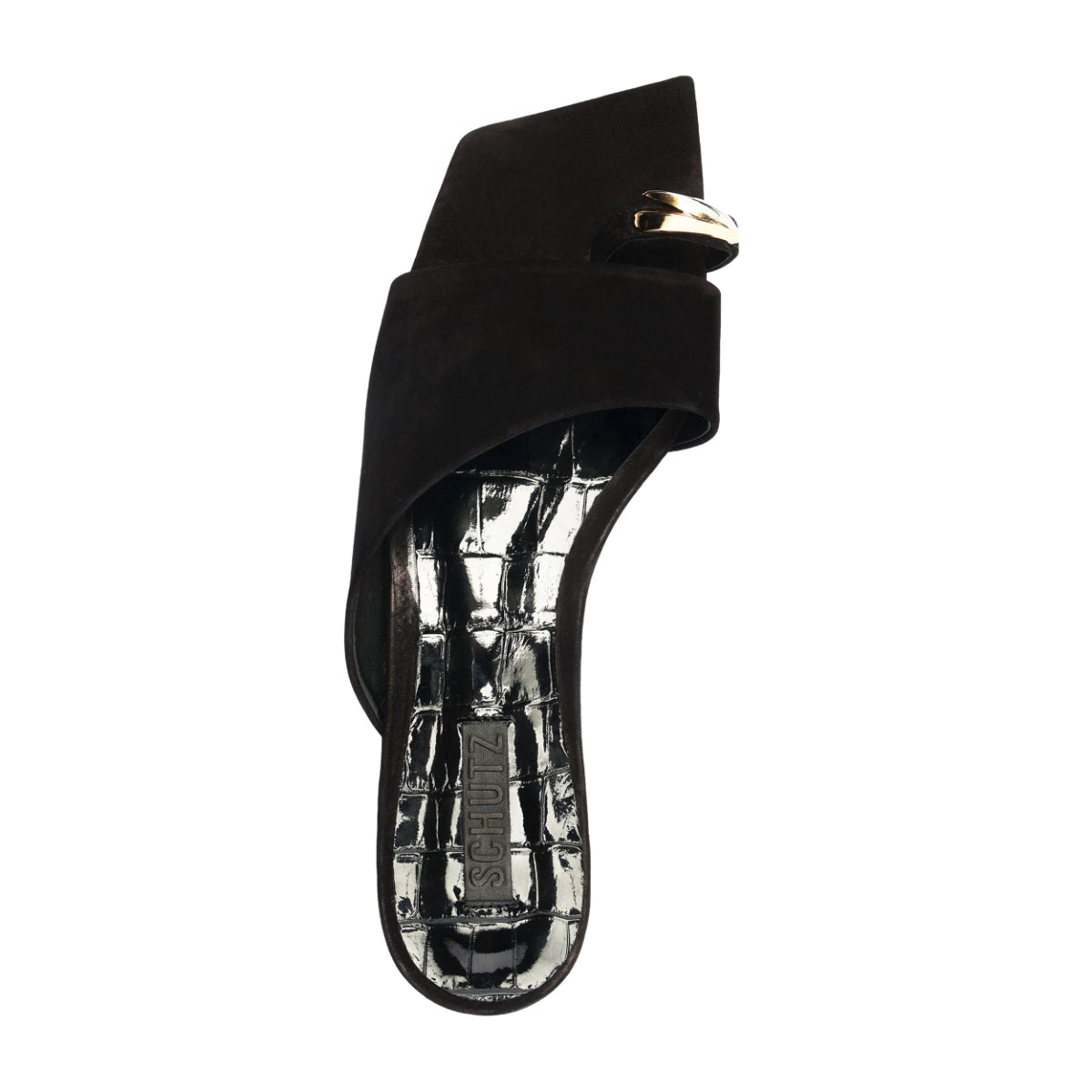 Jodie Nubuck Sandal in Black