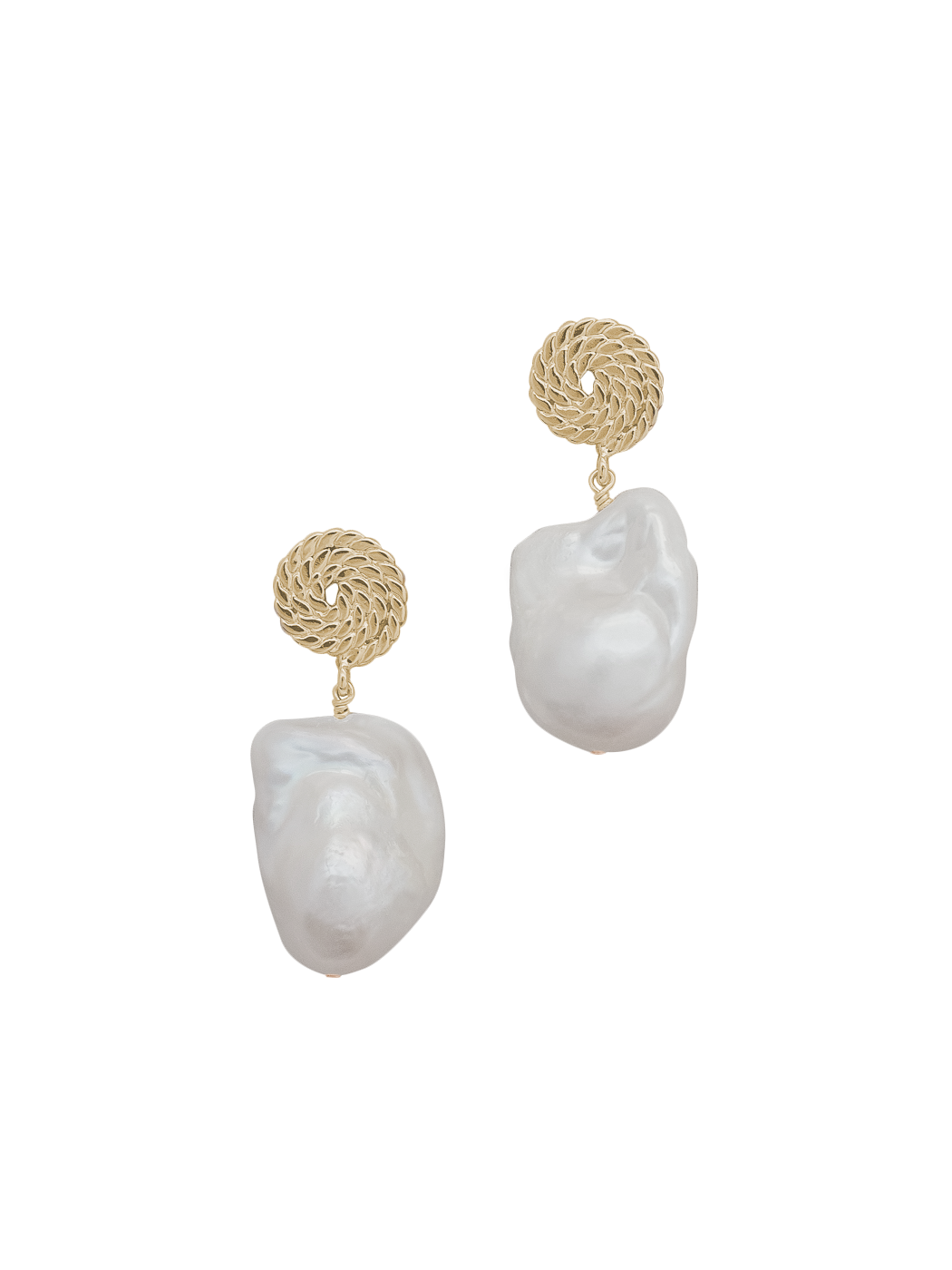 Saylor Earrings in Gold & White
