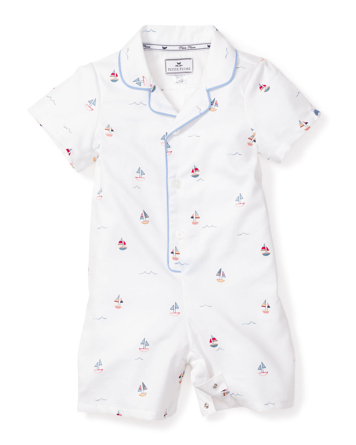 Baby’s Twill Summer Romper in Bateau