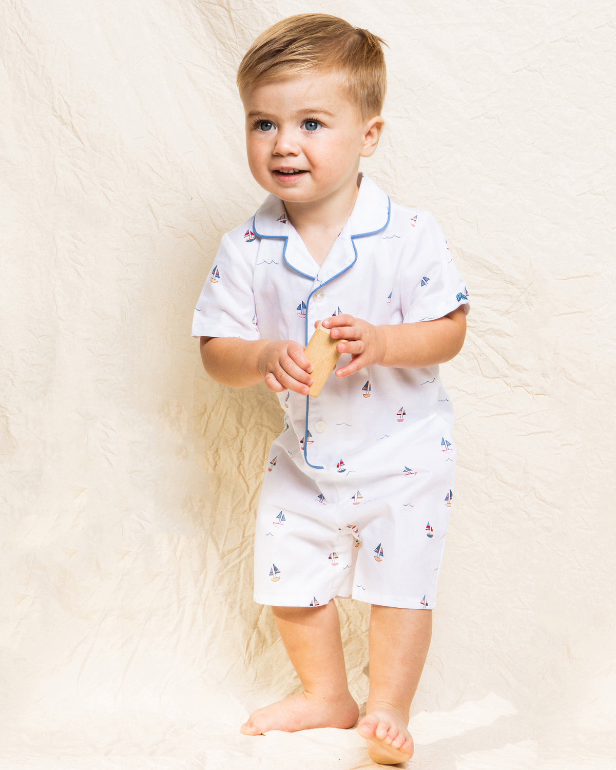 Baby’s Twill Summer Romper in Bateau