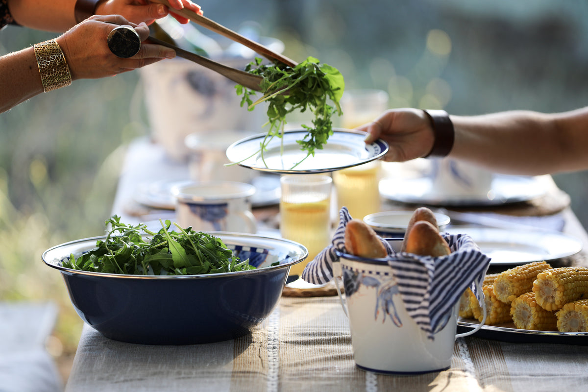 Serving Bowl in Blue Crab