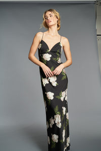 Alta Gown in Obsidian Blooms