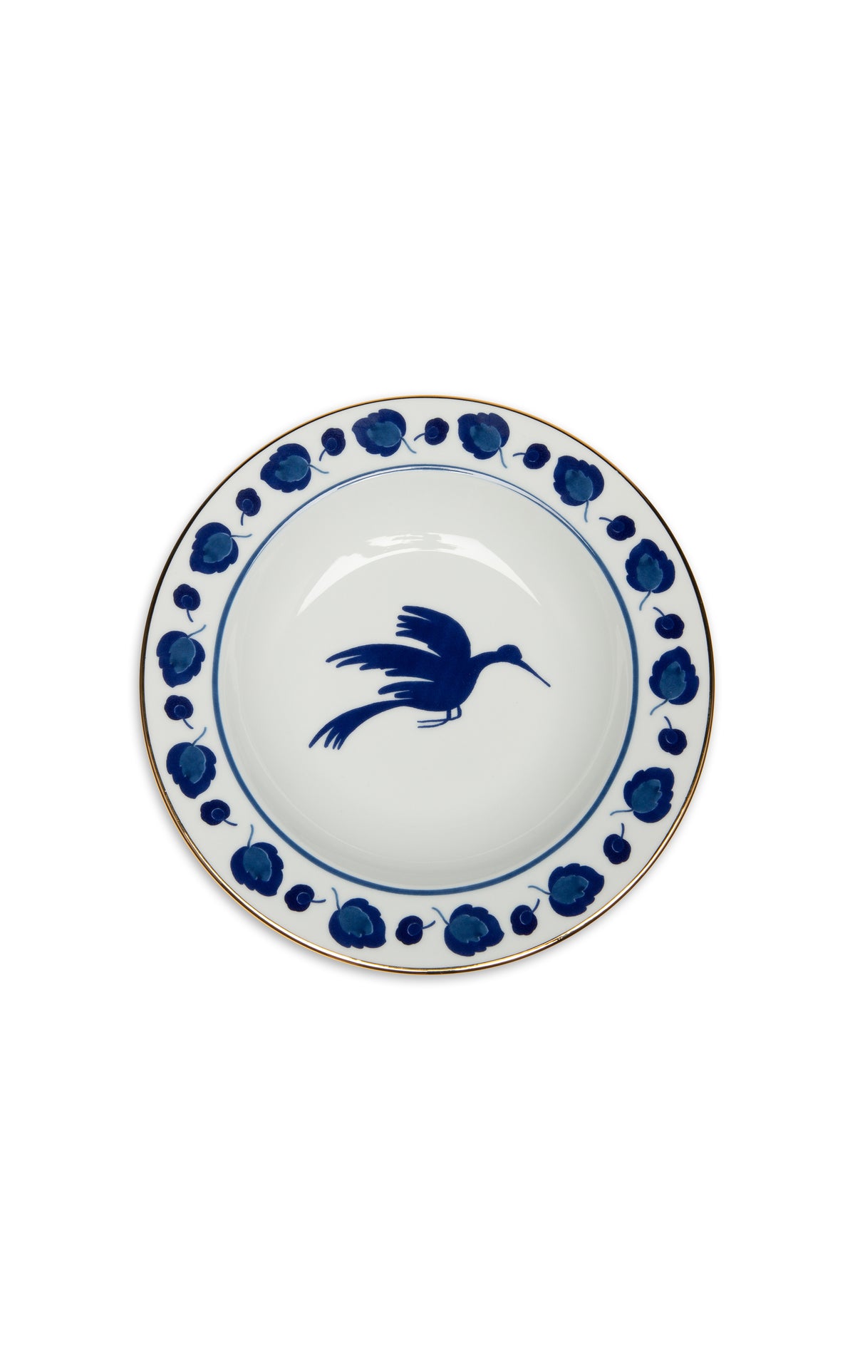 Soup Plates in Wildbird Blu Blue, Set of 2