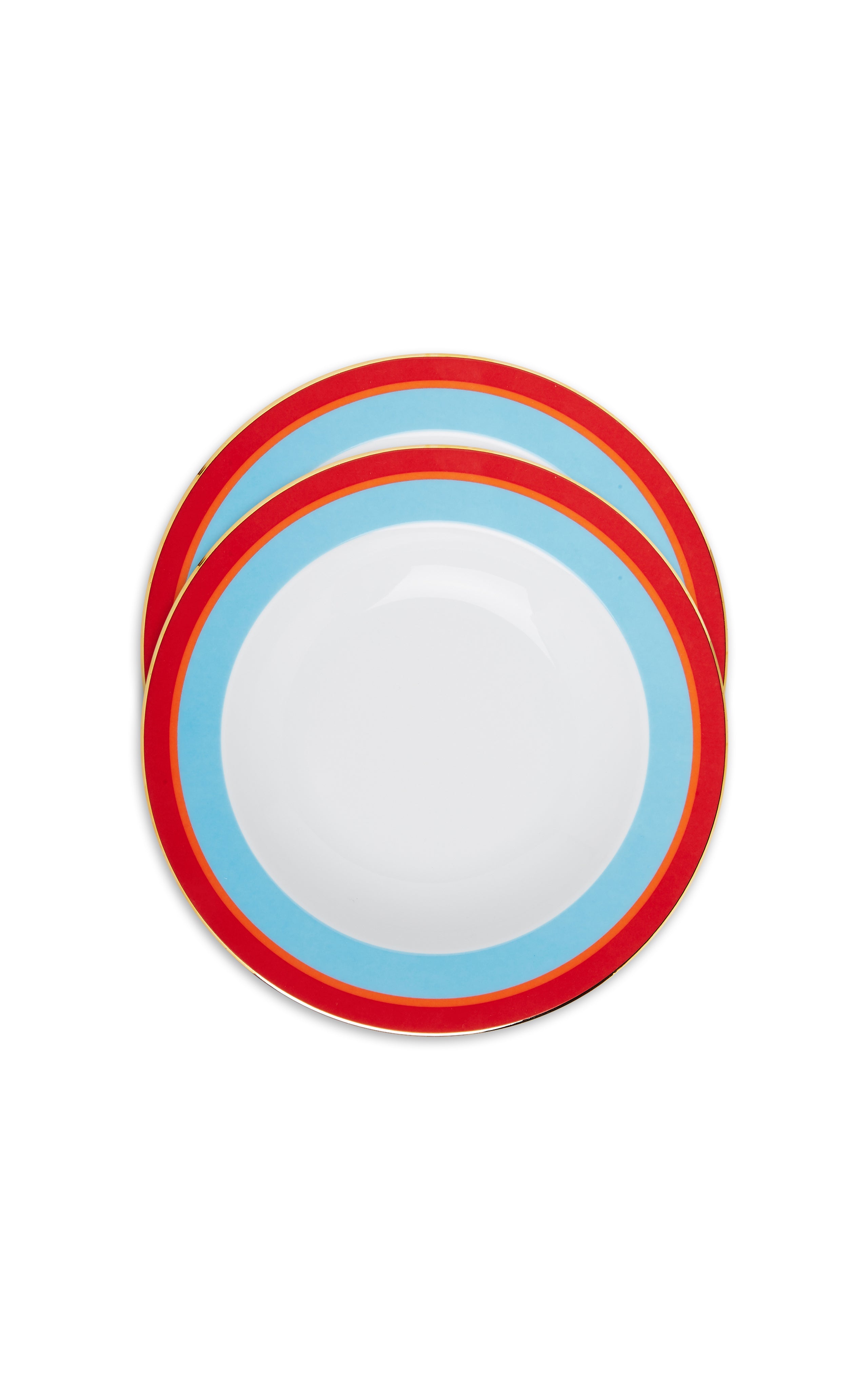 Soup Plates in Rainbow Azzurro Light Blue, Set of 2