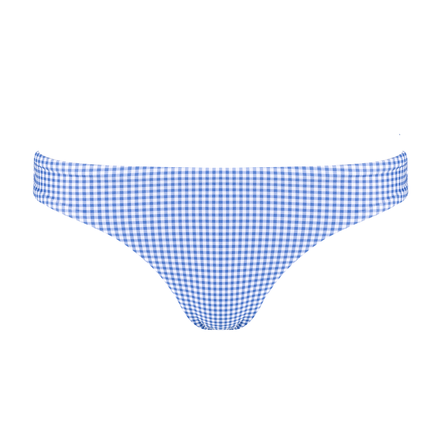 Women’s Sky Blue Gingham Low Waist Bikini Bottom