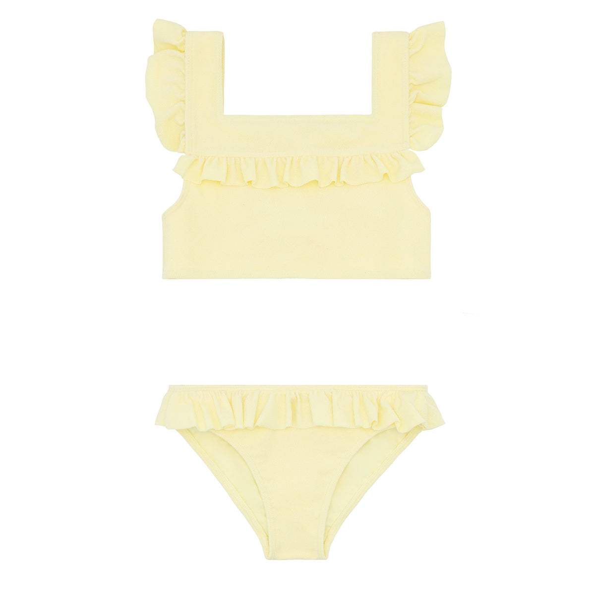 Girls Banana Terry Square Neck Bikini