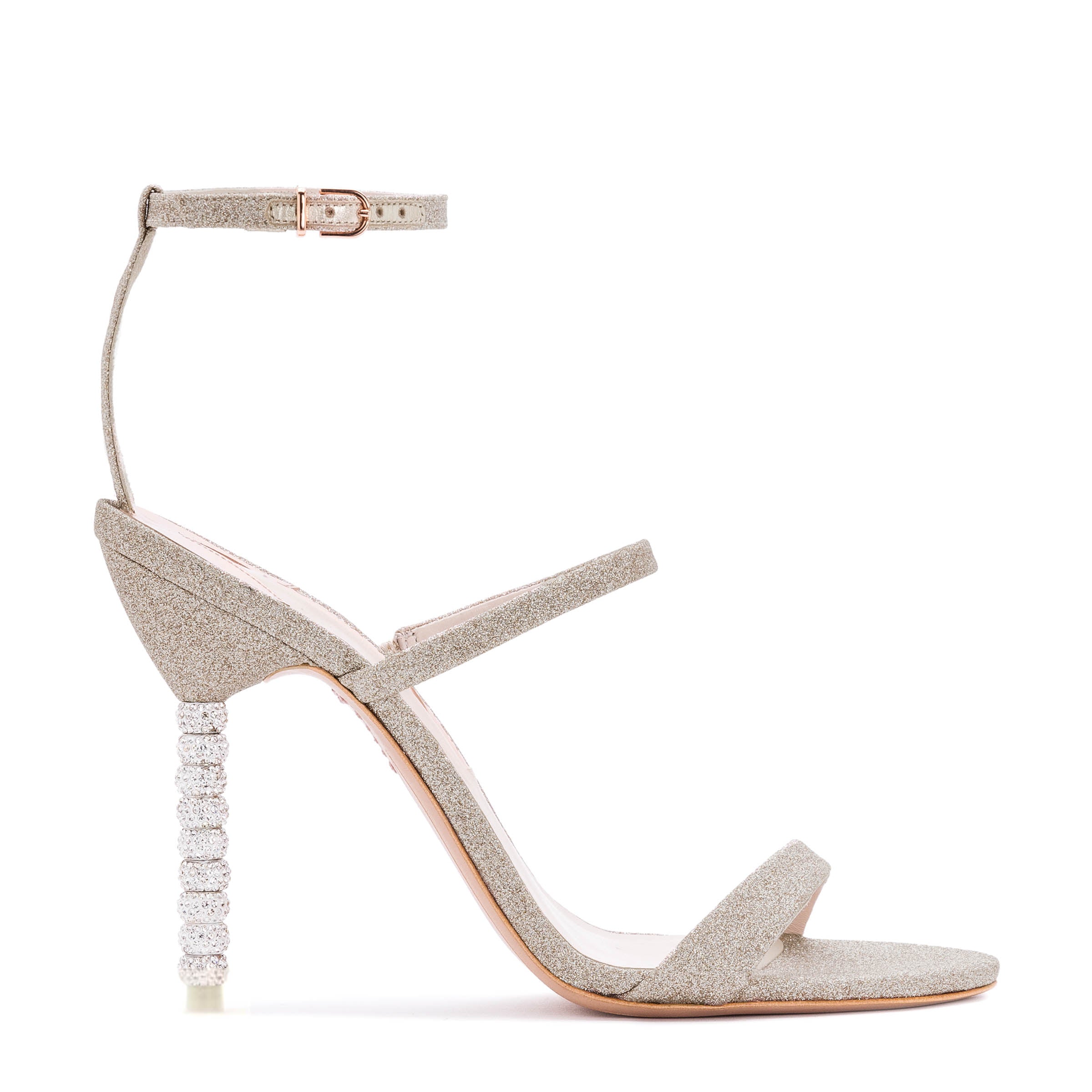 Rosalind Crystal Sandal in Champagne Glitter