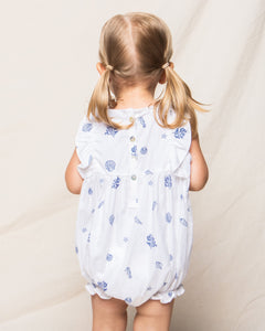 Baby’s Twill Ruffled Romper in Suffolk Seashells