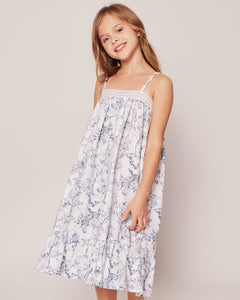 Girl’s Twill Lily Nightgown in Timeless Toile