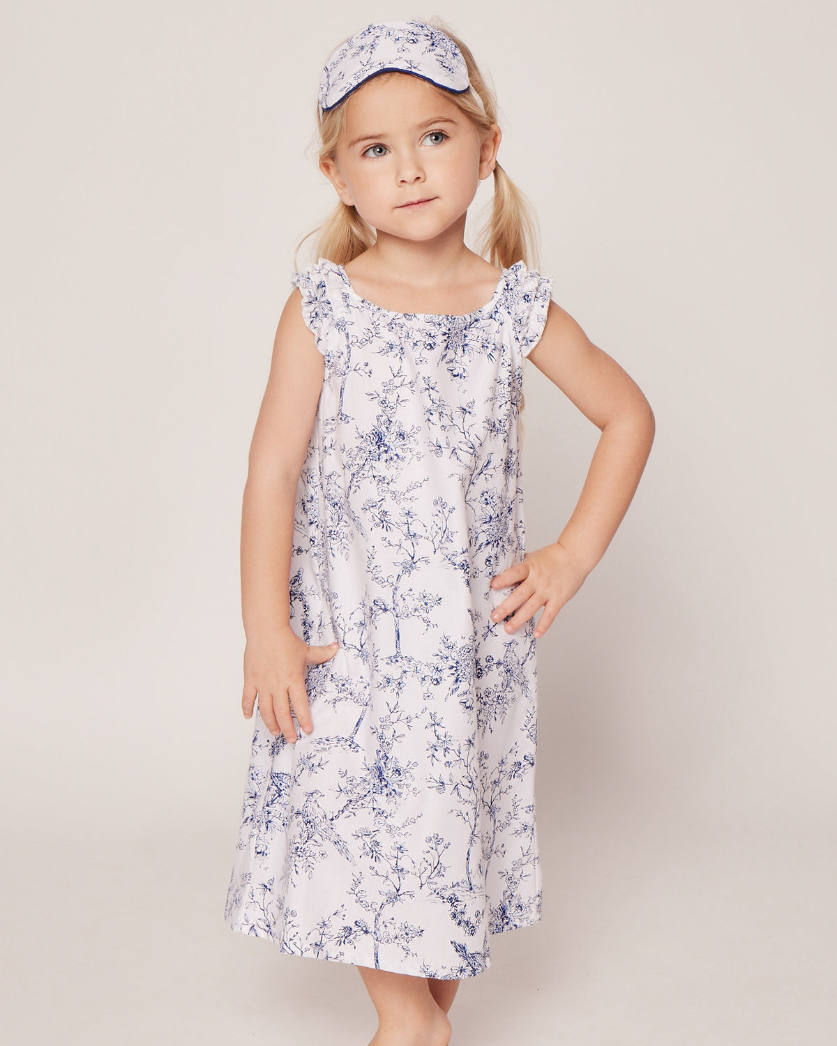 Girl’s Twill Amelie Nightgown in Timeless Toile