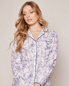 Women’s Twill Long Sleeve Short Set in Timeless Toile