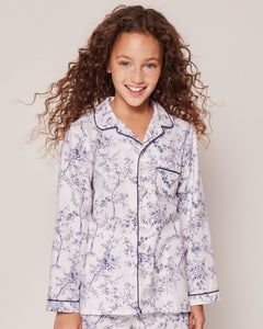 Kid’s Twill Pajama Set in Timeless Toile