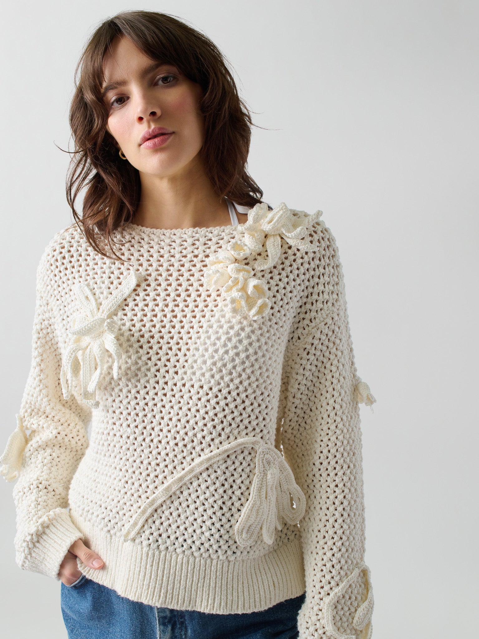 Cammy Boatneck RTW LINGUA FRANCA NYC Cream XS