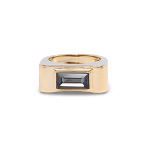 Gold Rectangle Stone Ring