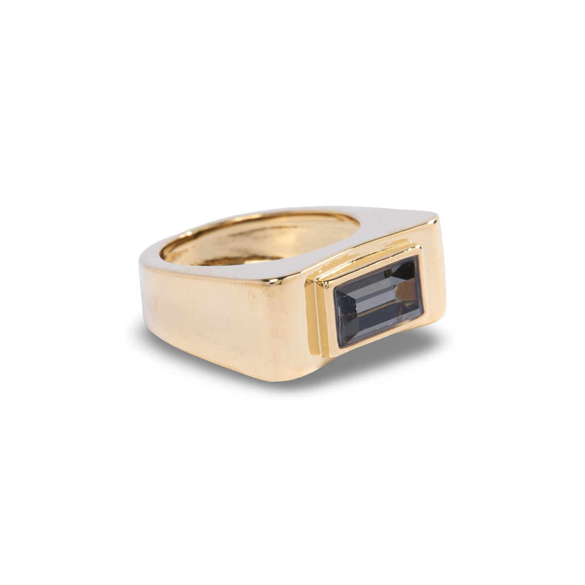 Gold Rectangle Stone Ring