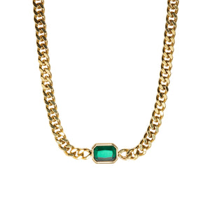 Gold Chunky Gem Choker