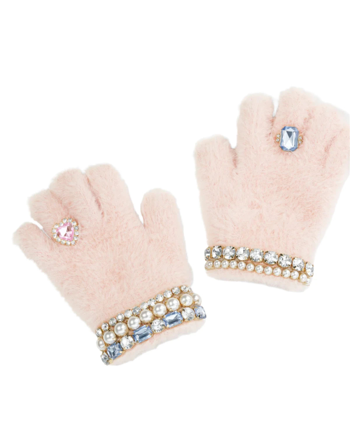 Cotton Candy Jeweled Gloves