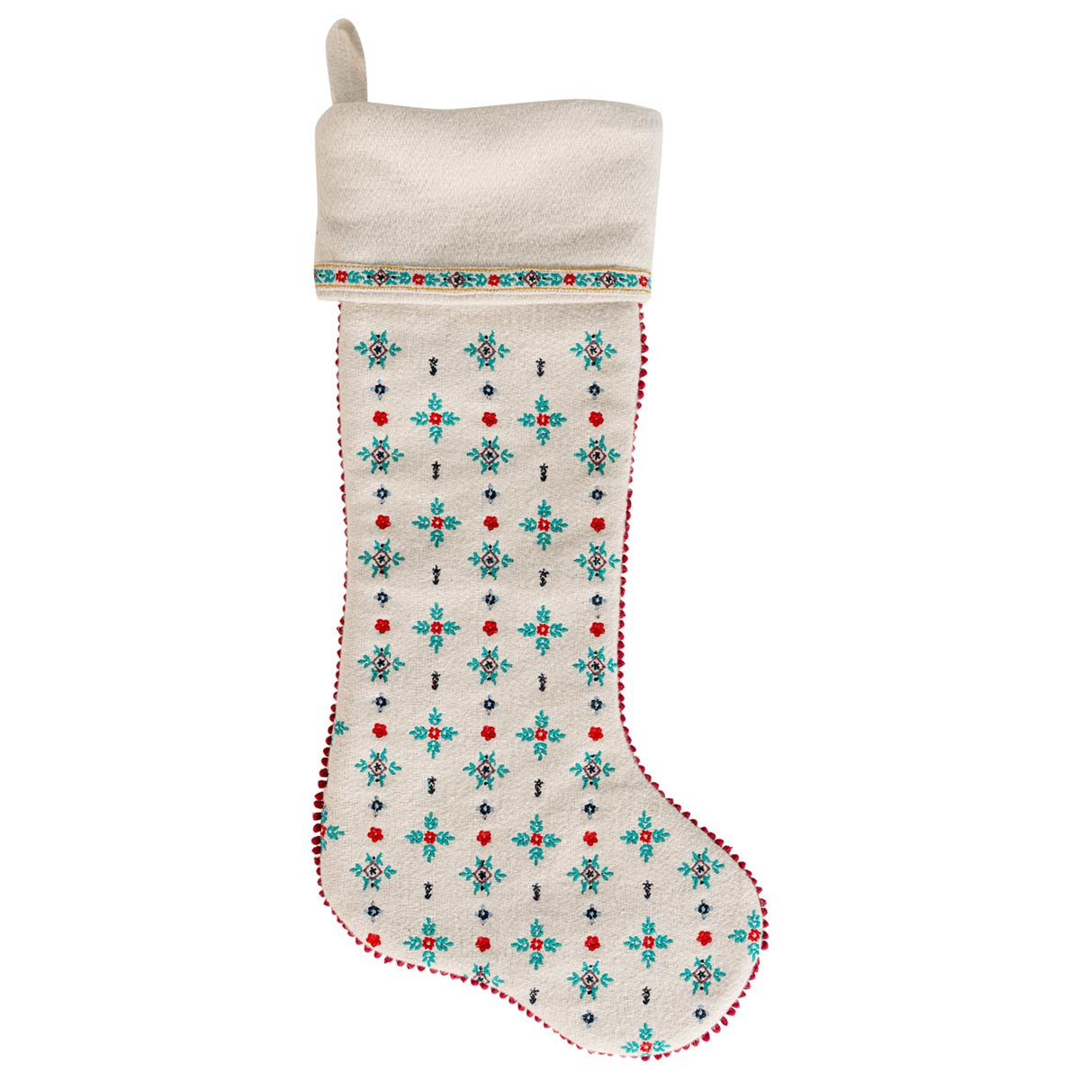 Heidi Embroidered Stocking in Multi