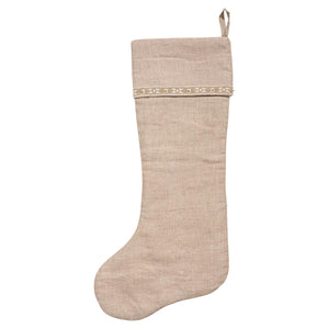 Heidi Embroidered Stocking Natural