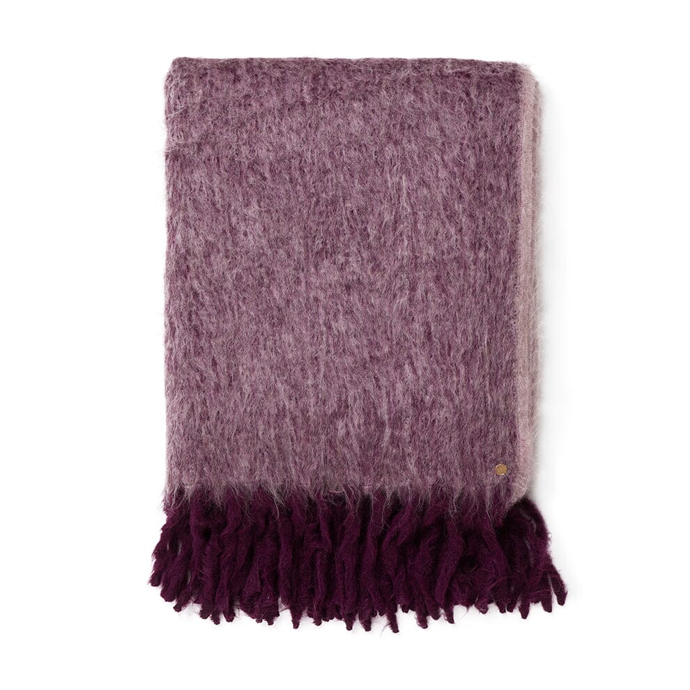 Plum Brushed Alpaca Throw Blanket Blanket St. Frank Bed Blanket 