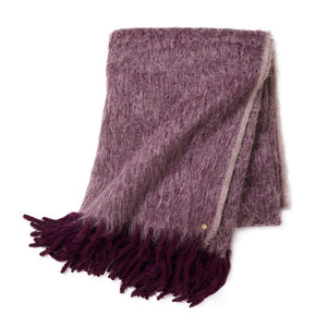 Plum Brushed Alpaca Blanket - 55" x 90" Blanket St. Frank 