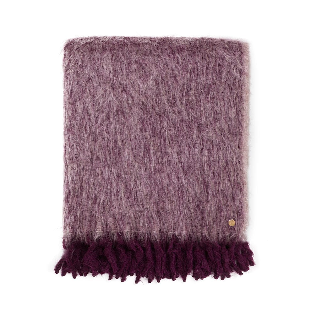 Plum Brushed Alpaca Throw Blanket Blanket St. Frank Throw 