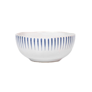 Sitio Stripe Cereal/Ice Cream Bowl in Delft Blue