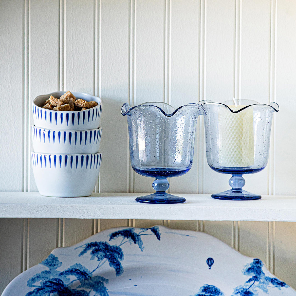 Sitio Stripe Ramekin in Delft Blue