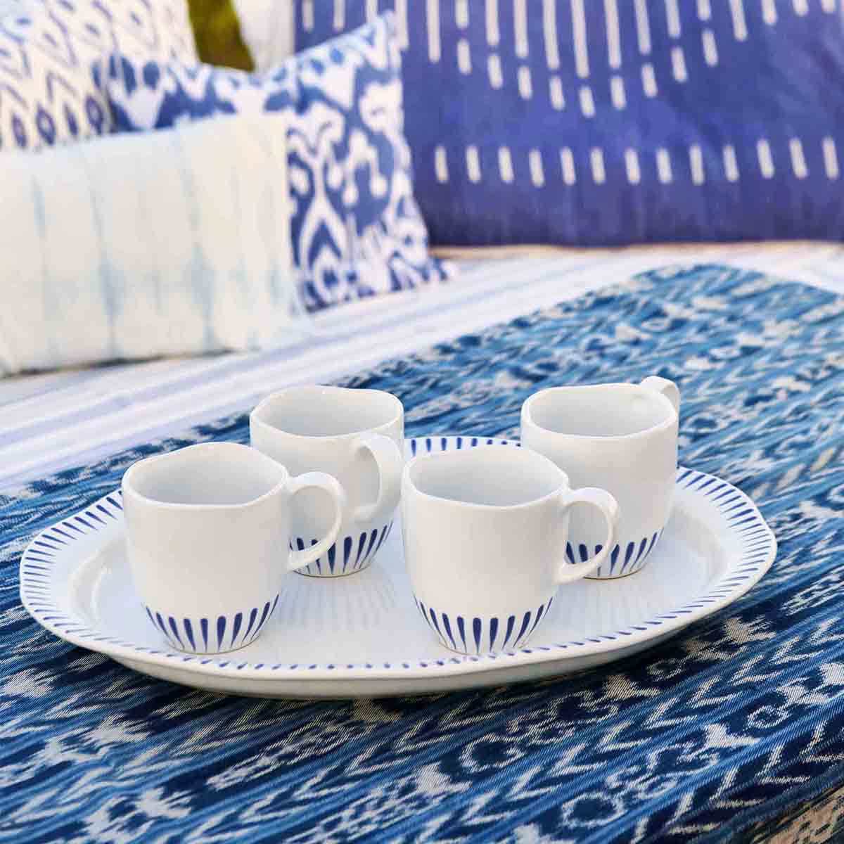 Sitio Stripe 16-Piece Place Setting in Delft Blue