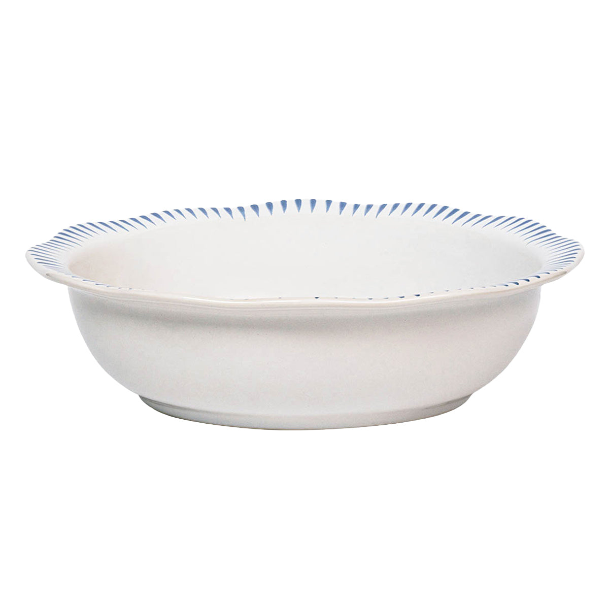 Sitio Stripe 12" Serving Bowl in Delft Blue