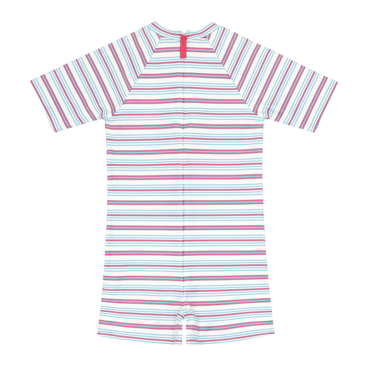 Unisex Vintage Stripe Short Sleeve Rashguard One Piece