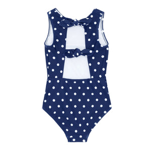 Girls Atlantic Dot Double Bow One Piece