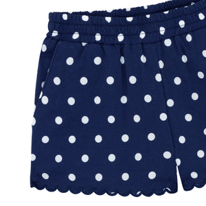 Girls Atlantic Dot Scalloped Short Set