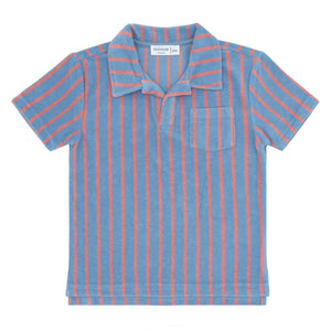 Boys Maritime Stripe French Terry Polo