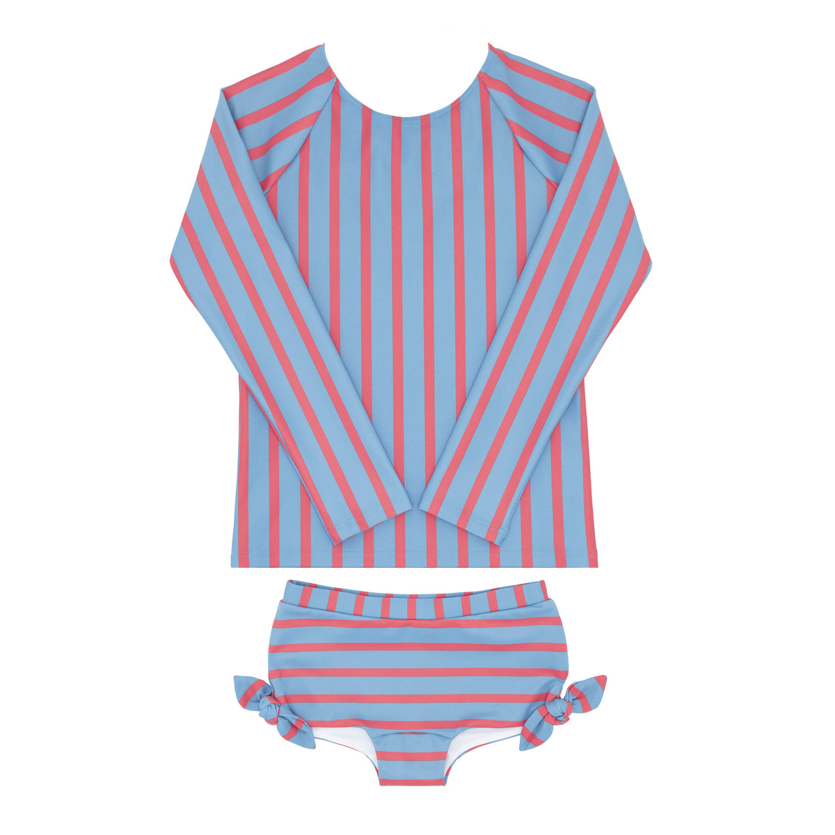 Girls Maritime Stripe Rashguard Set