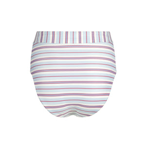 Women's Vintage Stripe High Waist Bikini Bottom