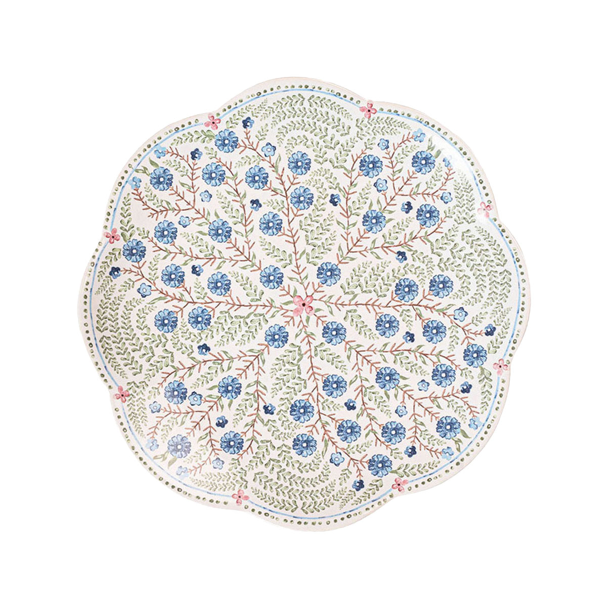 Villa Seville Scalloped Dessert/Salad Plate in Chambray