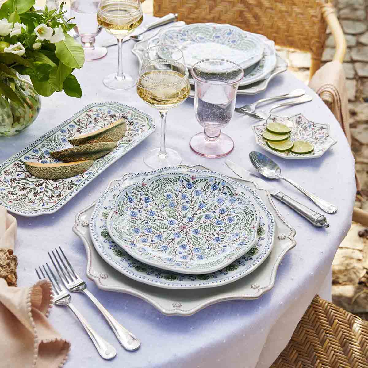 Villa Seville Scalloped Dessert/Salad Plate in Chambray