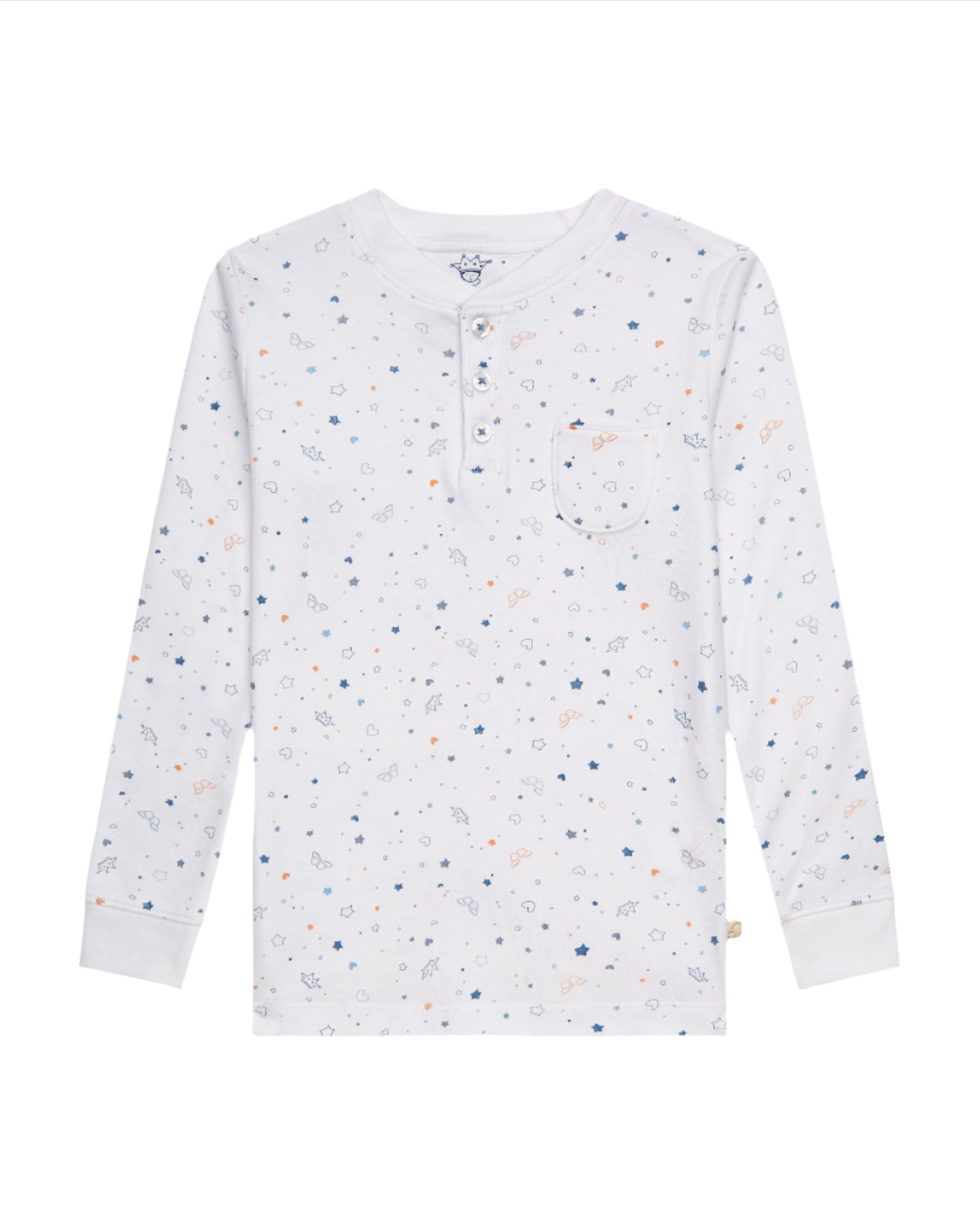 Star & Crown Pajama in Child Blue