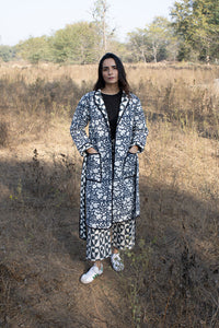 Jiya Coat in Indigo Blue