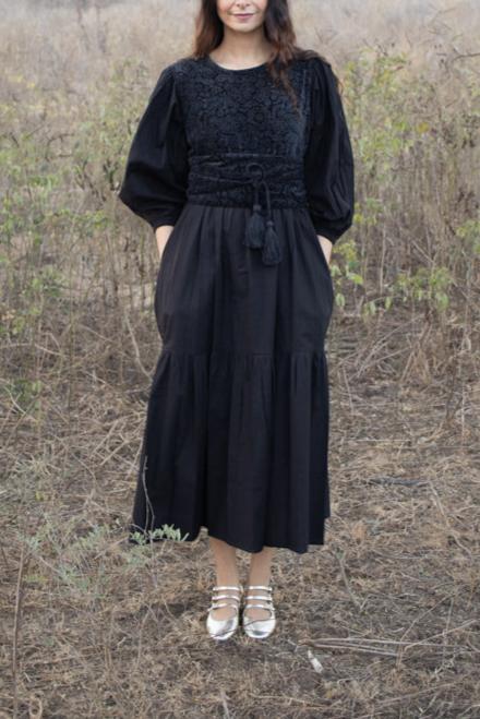 Orti Dress in Pirate Black