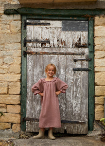 Sabrina Nightdress in Rust Gingham