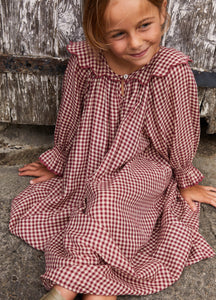 Sabrina Nightdress in Rust Gingham