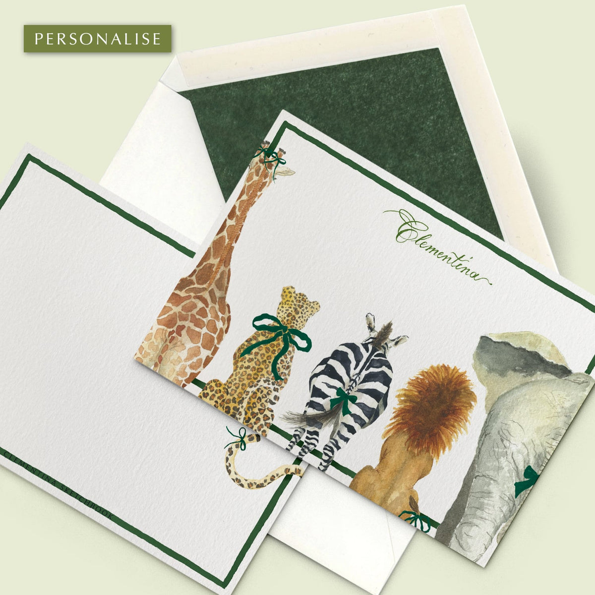 Safari Stationery Cards, Set of 50