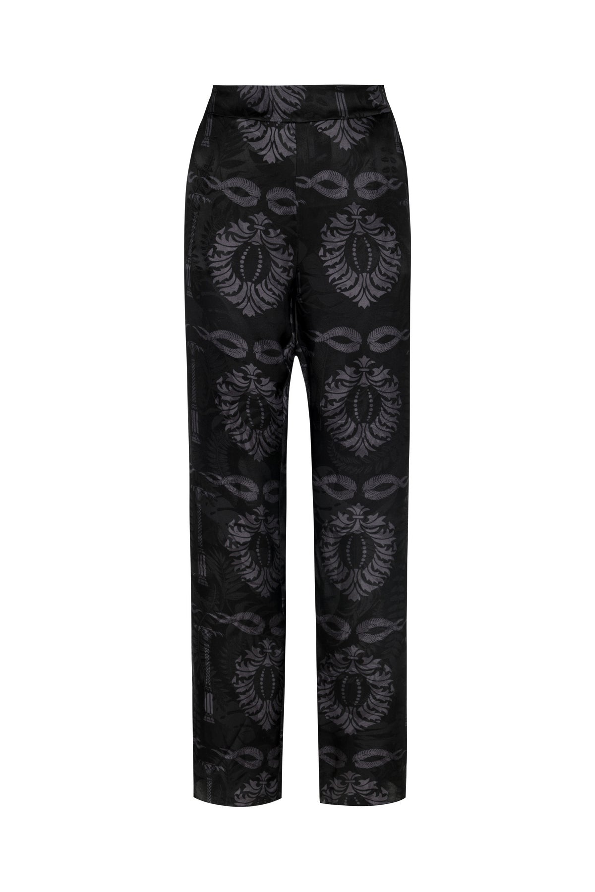 Santo Tomas Silk Jacquard Pants in Black