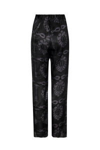 Santo Tomas Silk Jacquard Pants in Black