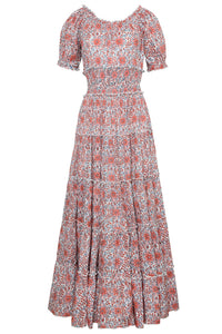 Santorini Maxi Dress in Pink Tile