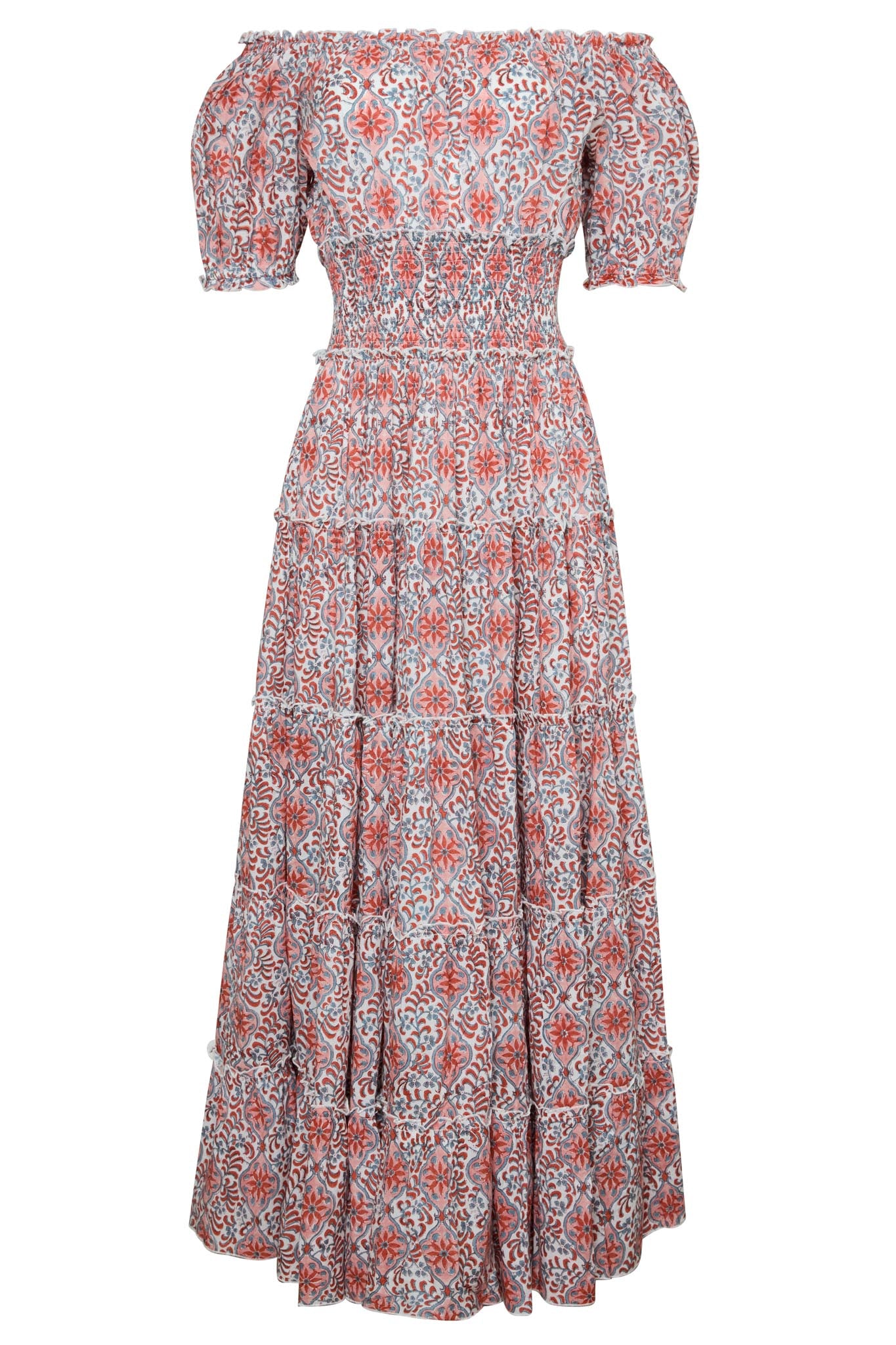 Santorini Maxi Dress in Pink Tile